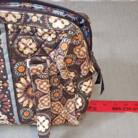 Retired Vera Bradley 3 Piece Purse & Wallet Set Women's Brown Floral Pasley Set - Picture 16 of 16